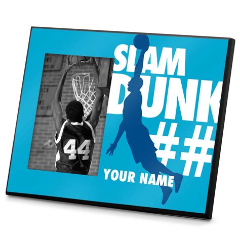 Basketball Photo Frame Personalized Basketball Slam Dunk | ChalkTalkSPORTS