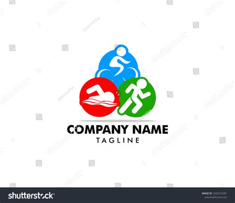 Triathlon Event Logo Swim Run Bike Stock Vector (Royalty Free ...