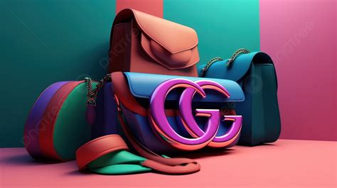 Bag Logo With Colors For Gucci Bags Background, 3d Illustration Product Abstract Vas Gucci ...