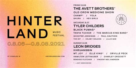 Hinterland Music Festival 2021: Leon Bridges, Khruangbin, Tyler Childers & More