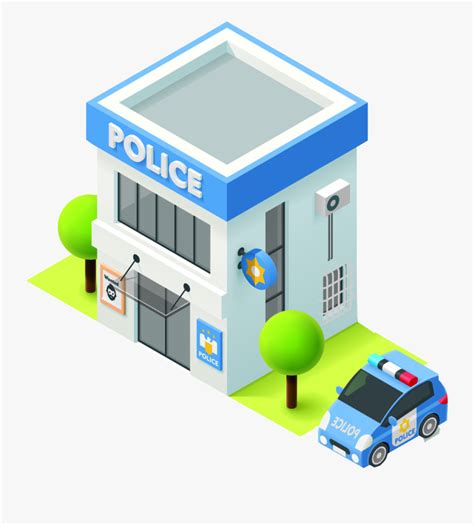 Clip Art Police Station Clip Art - Police Station Cartoon Png , Free ...