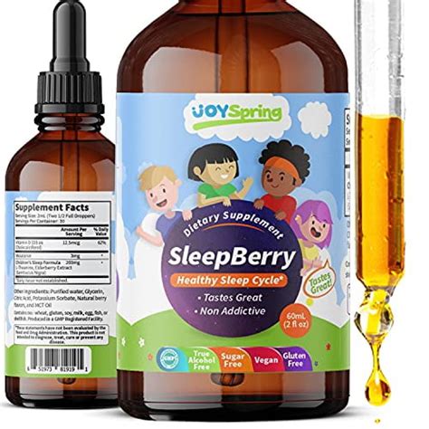 Sleepberry Liquid Melatonin Kids Sleep Aid - Infant Melatonin & Children Melatonin - Childrens ...