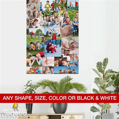 Family Wall Collage, Custom Picture Mural, Family Wall Mural, Photo Mural, Custom Photo Collage ...