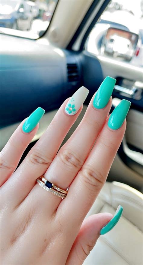 Teal Nails Inspiration and Ideas: Get Your Nails Summer Ready - Nail Aesthetic