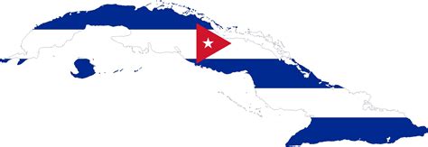 Clipart - Cuba Map Flag