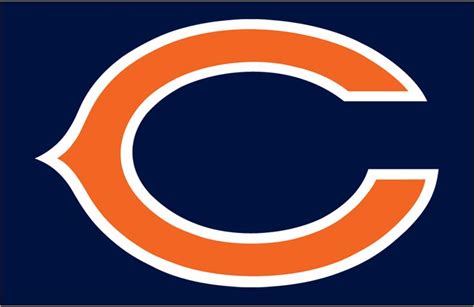 Chicago Bears Primary Dark Logo (1974-Pres) - An orange wishbone C with ...