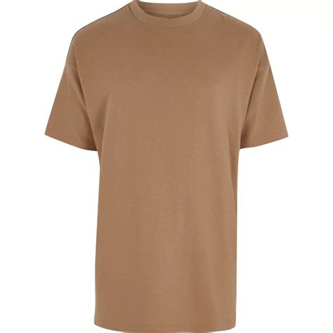 Light brown short sleeve oversized T-shirt - T-Shirts & Vests - Sale - men