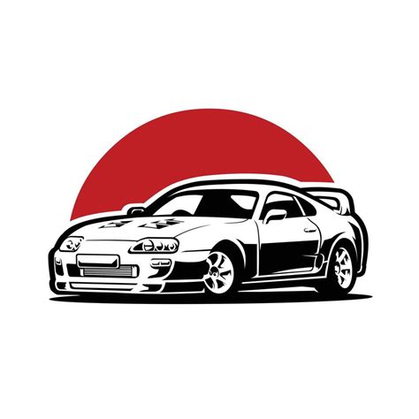 Japanese Exotic Sport Car. JDM Car Logo Sticker Emblem Vector Isolated 15368495 Vector Art at ...