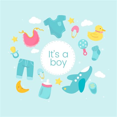 Free Vector | Baby boy gender reveal