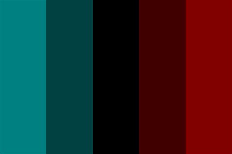 Dark cyan and red Color Palette