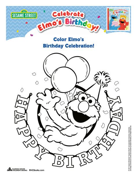 Happy Birthday Elmo Coloring Pages To Print Coloringpages2019 | Images and Photos finder