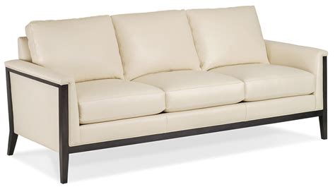 Modern white leather sofa