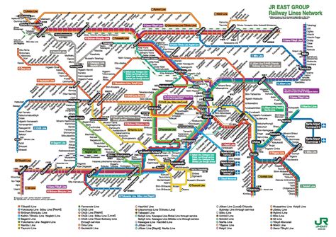 JR train map Tokyo - Tokyo JR train map (Kantō - Japan)