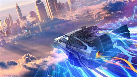 Back To The Future DMC DeLorean Artwork, HD Artist, 4k Wallpapers ...