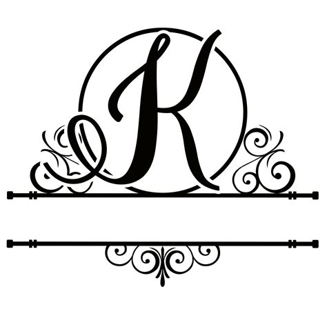 Letter K Split Monogram Digital File - Etsy UK