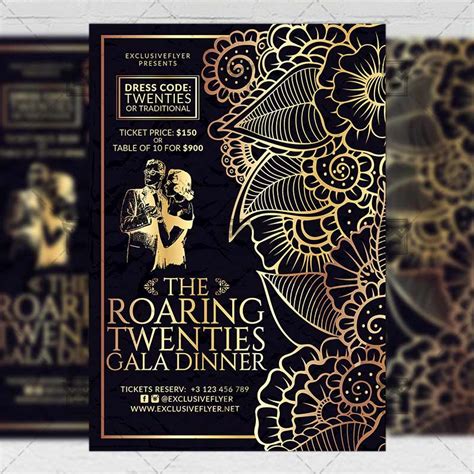 Roaring Twenties - Club A5 Flyer Template | ExclsiveFlyer | Free and Premium PSD Templates