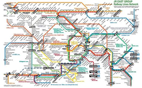 Tokyo JR map - Tokyo JR station map (Kantō - Japan)