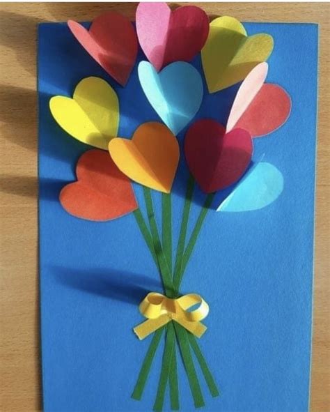 Flower Crafts Kids, Diy Crafts For Kids Easy, Toddler Crafts, Craft Flowers, Valentines Art For ...