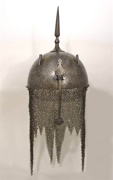 Persian helmet | Vintage items, Ancient artifacts, Chainmail armor