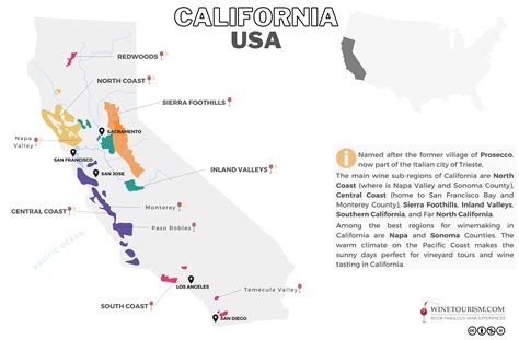 Map Of California Wine Country Regions - Rosa Wandie