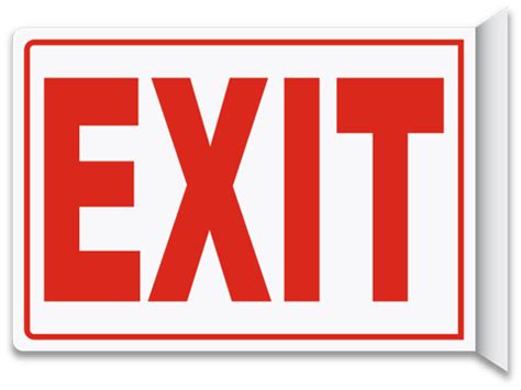 Exit (Left Arrow) Sign A5110 - by SafetySign.com