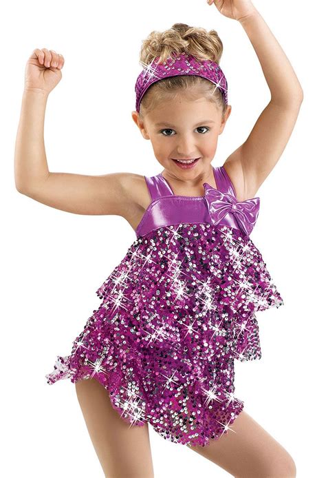 Girls' Mesh Sequin Ruffle Dress; Weissman Costumes | Cute dance costumes, Dance outfits, Girls ...