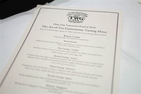 TWG Tea – “The Art of Tea Gastronomy” DOV Menu 2018 – EATING with Kirby