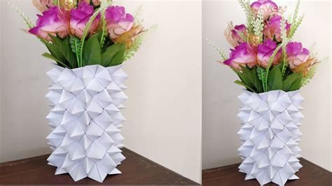 How to make a Paper Flower Vase - Paper Craft Tutorial - ArtsyCraftsyDad