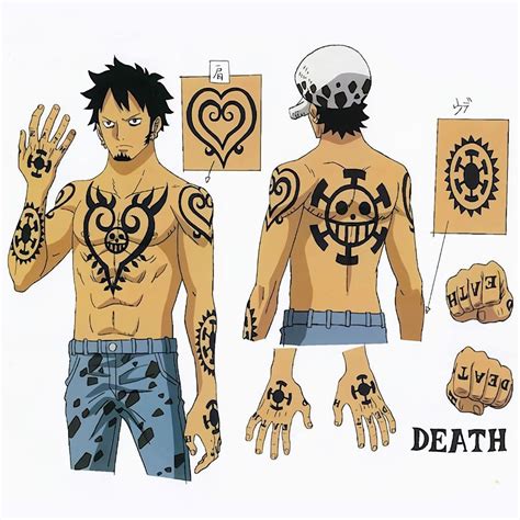 Trafalgar Law FULL Temporary Tattoos Set | Cosplay de one piece, Tatuaje de ace, Tatuajes de one ...