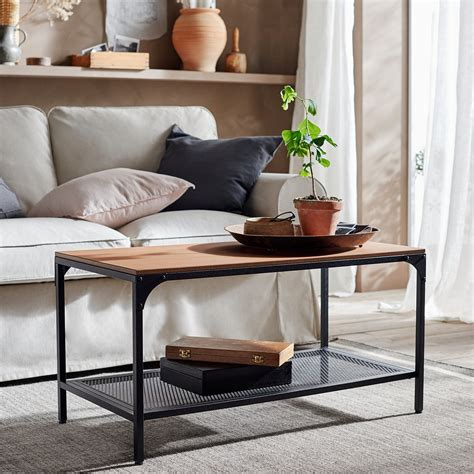 FJÄLLBO Coffee table, black, 35 3/8x18 1/8" - IKEA