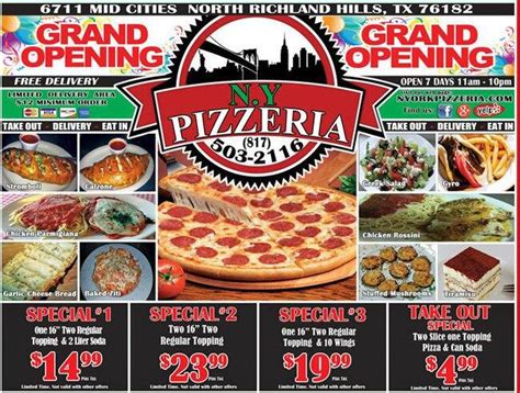 NY Pizzeria Menu, Menu for NY Pizzeria, North Richland Hills/Richland Hills, North Richland ...