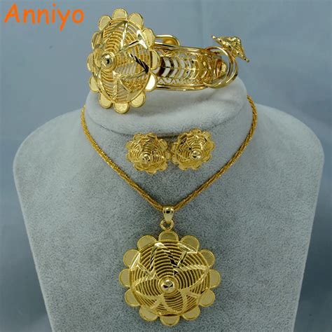 Aliexpress.com : Buy Habesha Gold Color Jewelry Set Popular Ethiopian Style Necklace/Earrings ...