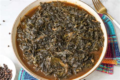 Mouthwatering Haitian Lalo - Jute Leaves Recipe - Savory Thoughts