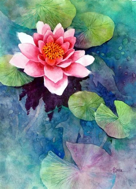 40 Peaceful Lotus Flower Painting Ideas - Bored Art