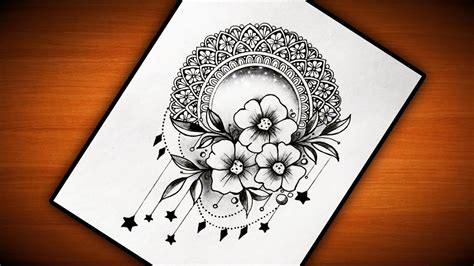 Flowers Mandala art easy|How to draw mandala art for beginners ...