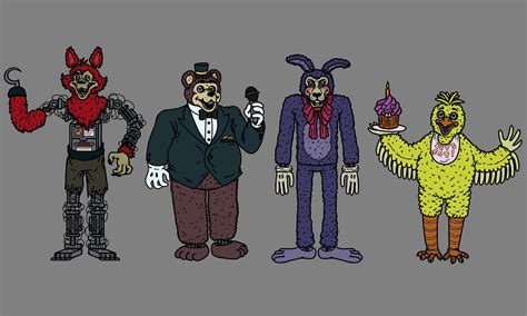 Can you guy's help me find fnaf art that depicts the animatronics as realistic, image below for ...