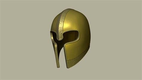 Golden Helmet - 3D Model by gsommer