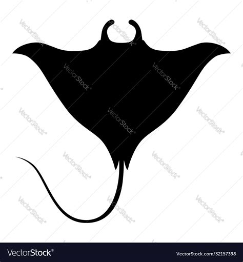 Manta ray sign Royalty Free Vector Image - VectorStock