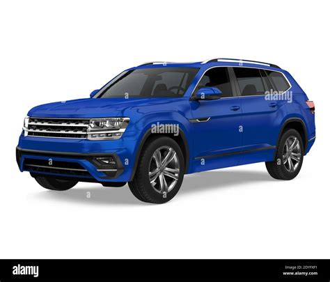 Blue SUV Car Isolated Stock Photo - Alamy