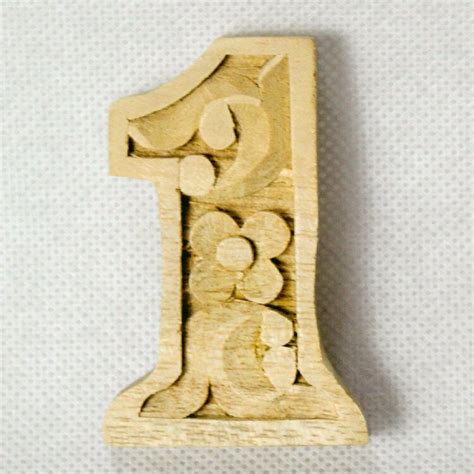 DIY Wooden Carved Alphabet Letter Home Décor Hand carved Wooden Handmade-1 (6cm) #iNature # ...