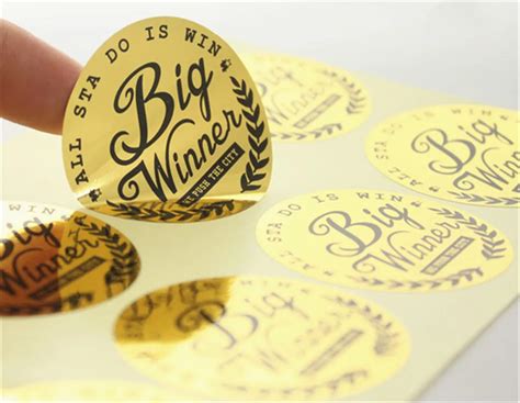 1000pcs Customized Round Glossy Gold Brand Logo Stickers Labels Custom Durable Gold Name Printed ...