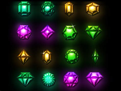 Gems Game Assets Free (Isolated-Objects) | Textures for Photoshop