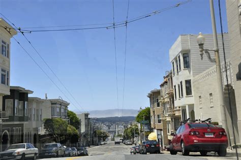 The famous zig-zag street in San Francisco, California