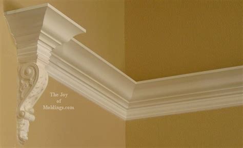 hardwood-corbel-painted-crown-molding-great-room - The Joy of Moldings