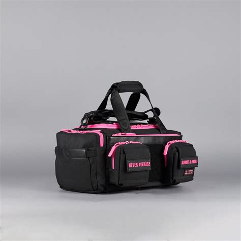 20L Mini Duffle Bag Black Neon Pink