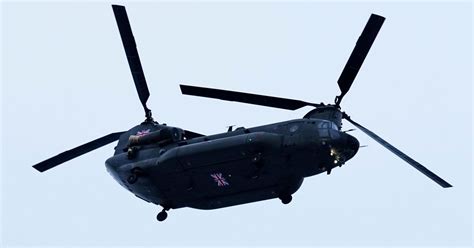 RAF Chinook helicopter spotted over Greater Manchester