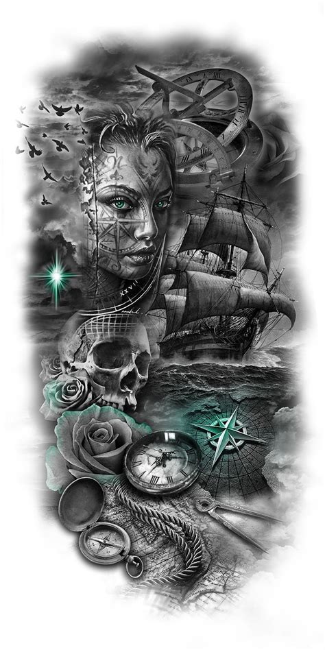 gallery | custom tattoo designs | Custom tattoo design, Pirate tattoo ...