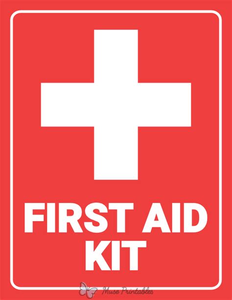 Printable First Aid Kit Sign