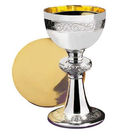 Ornamented Chalice and Paten Set - Clergy Apparel - Church Robes