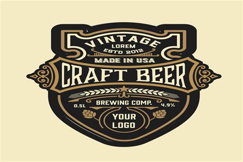 Craft Beer Vintage Label Graphic by Roverto Castillo · Creative Fabrica